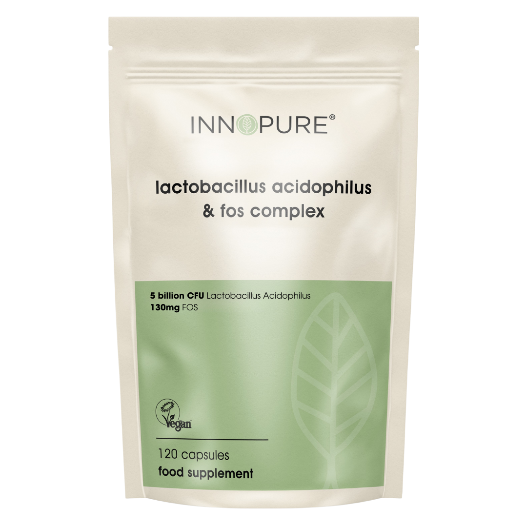 Probiotics & Prebiotics - Lactobacillus Acidophilus & FOS Complex | 120 Capsules (4 Month Supply)