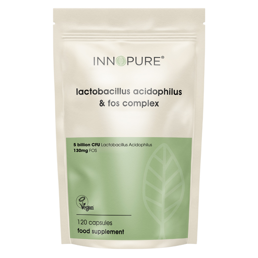Probiotics & Prebiotics - Lactobacillus Acidophilus & FOS Complex | 120 Capsules (4 Month Supply)