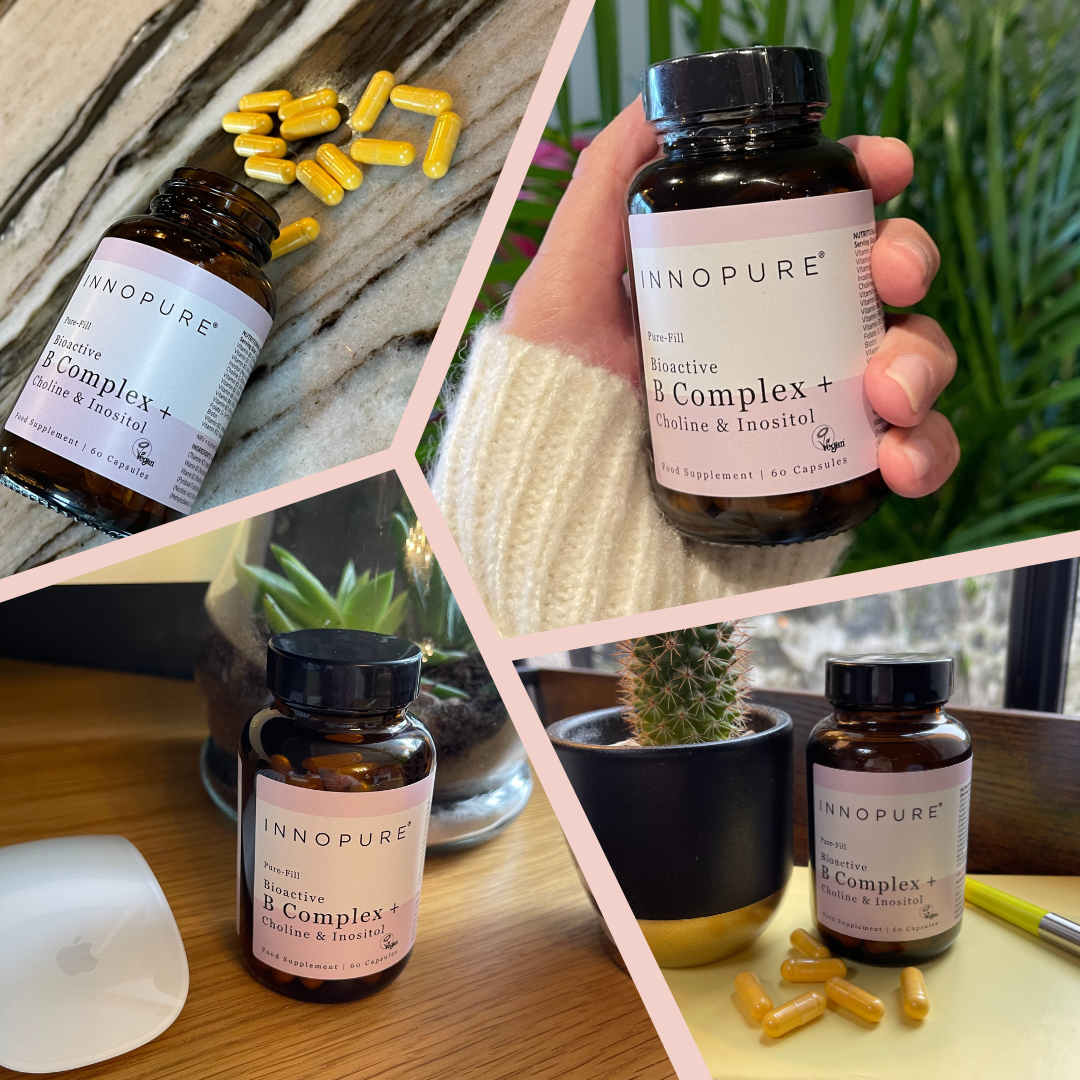 collage of innopure bioactive b complex