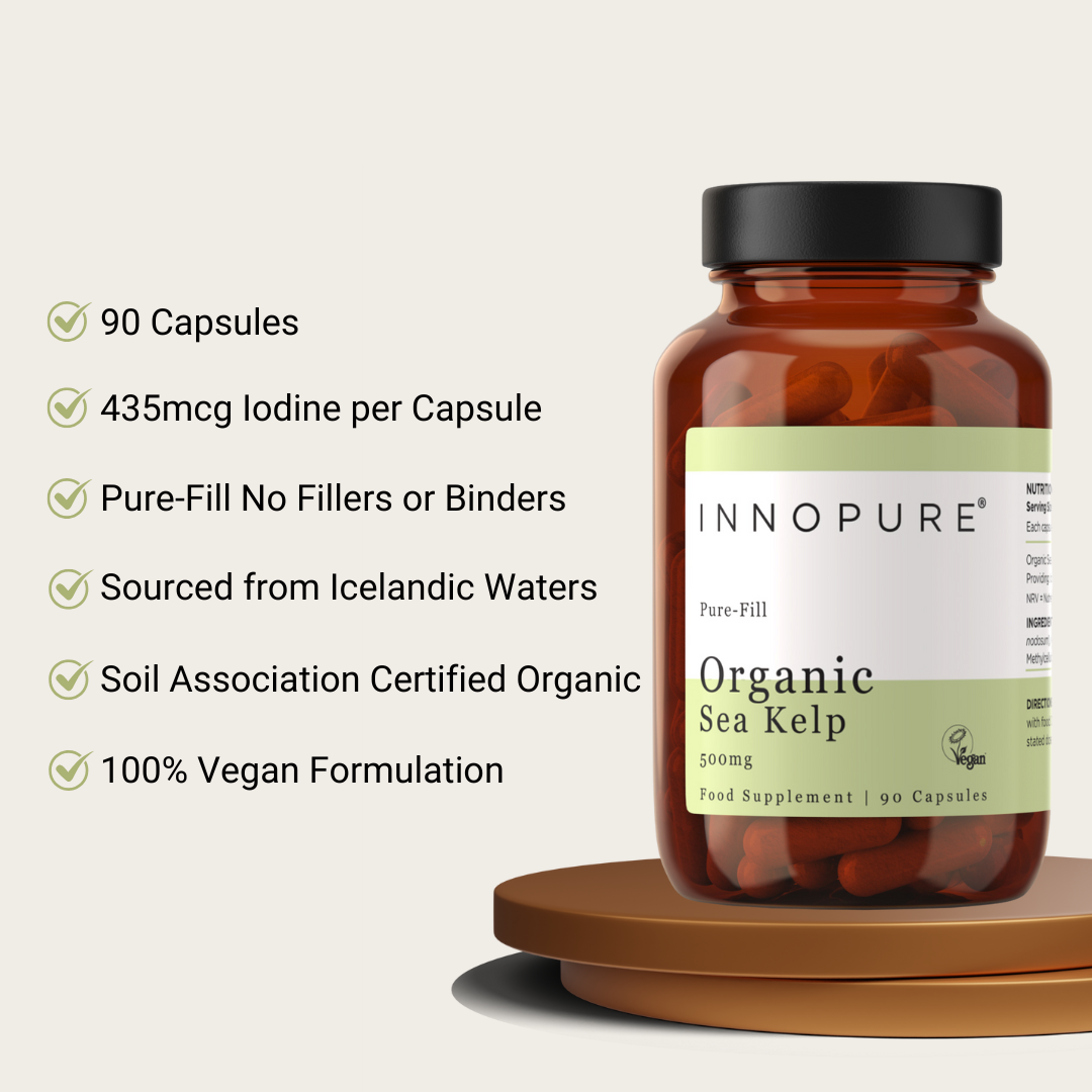 Organic Sea Kelp 500mg | Pure-Fill (No Fillers or Binders) | 90 Capsules