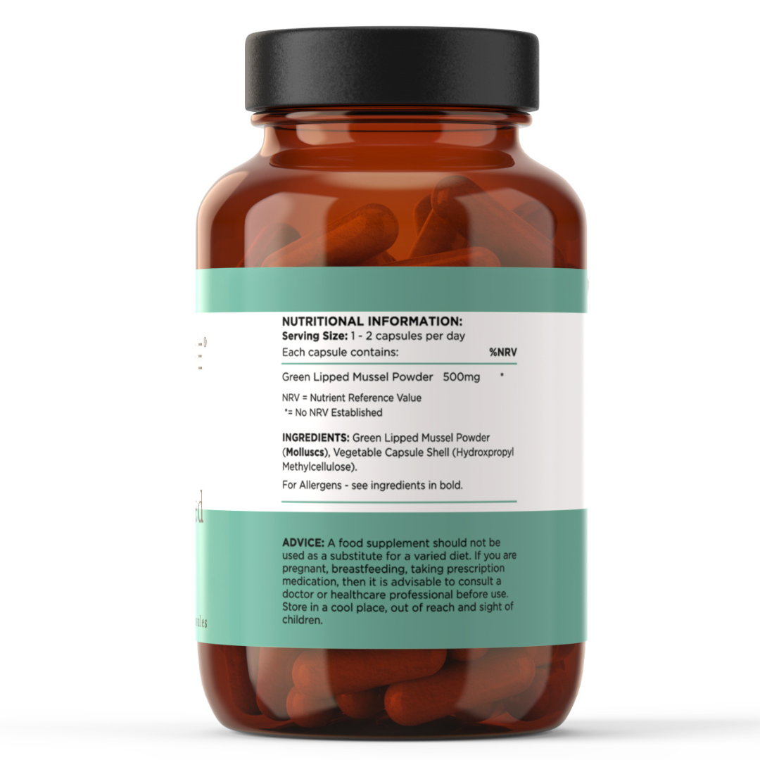 Green Lipped Mussel 500mg (180 Capsules 3-6 Month Supply)