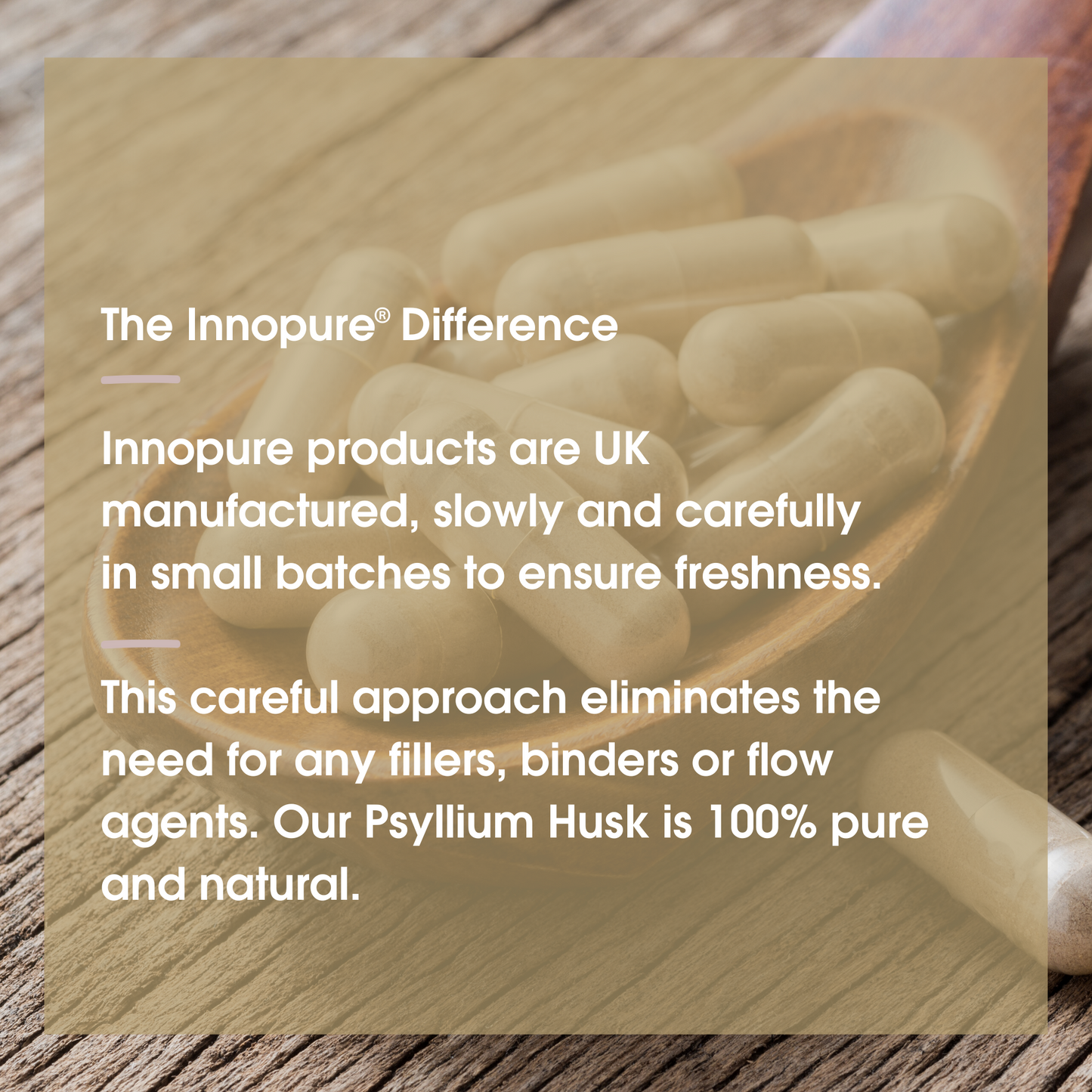 Pure Psyllium Husk Fibre 500mg - 240 Capsules  Pure-Fill (No Fillers or Binders)