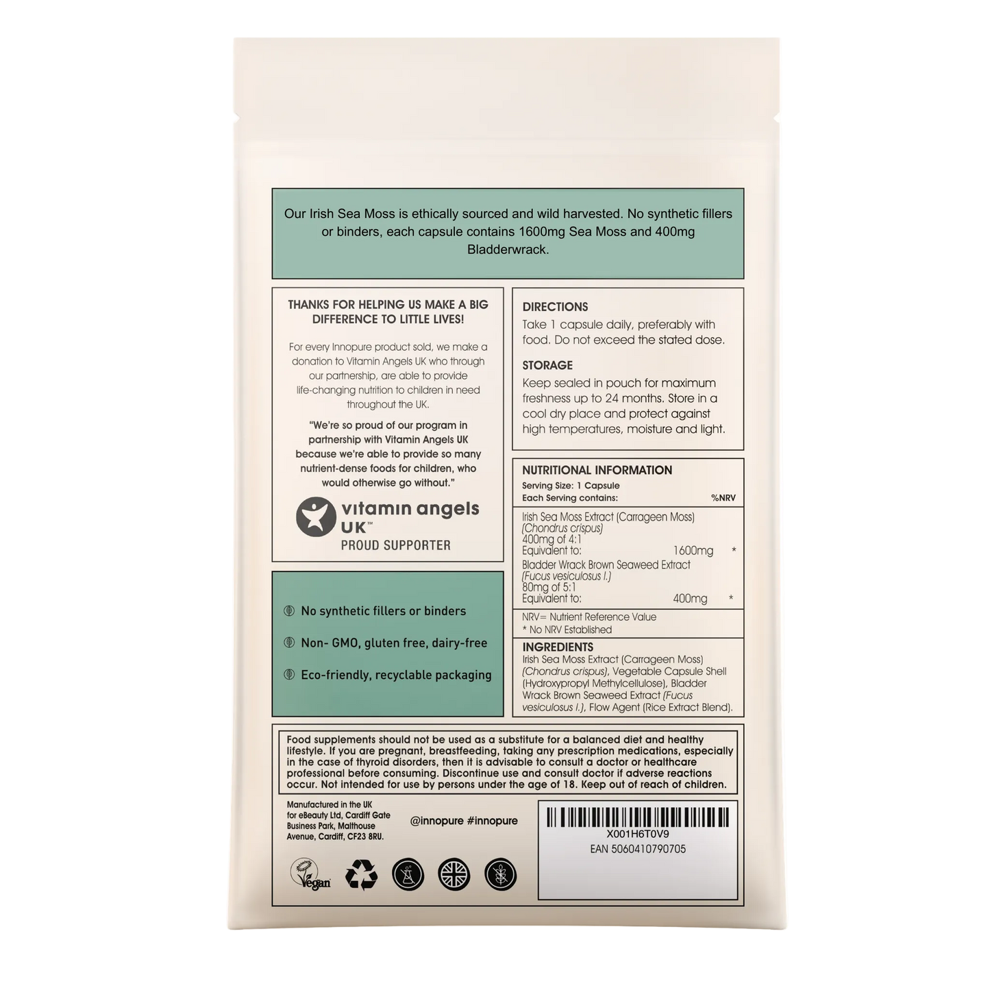 Sea Moss & Bladderwrack (60 Capsules 2-Month Supply)