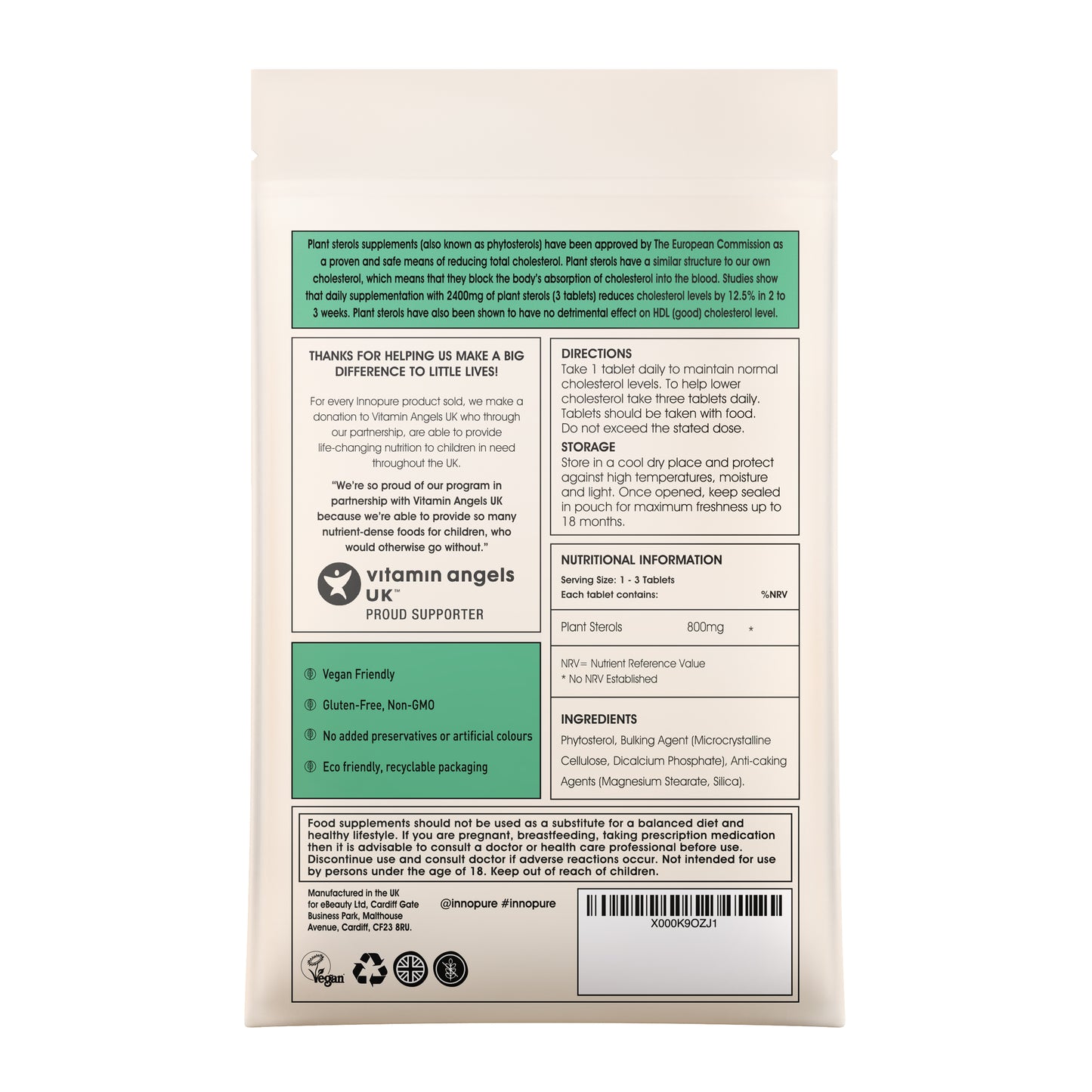 Plant Sterols High Strength 800mg (180 Tablets)