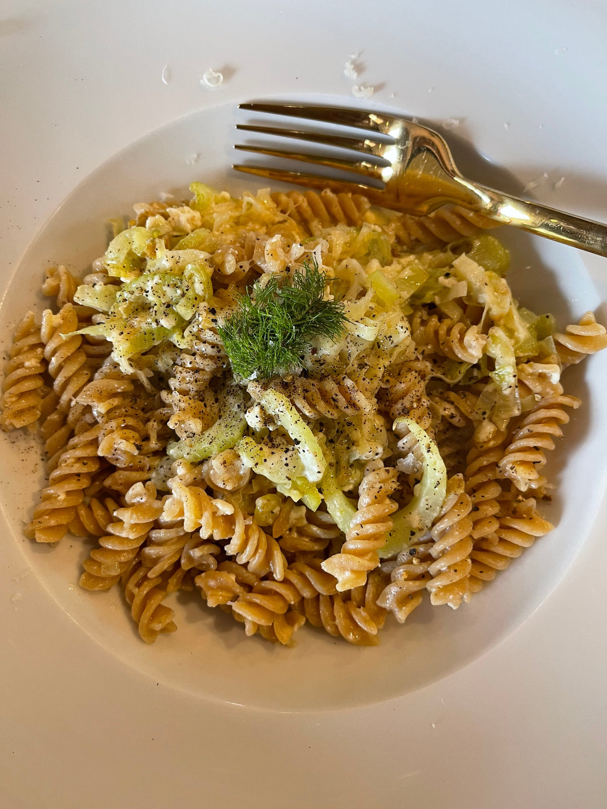 Creamy Leek and fennel Pasta for Gut Health