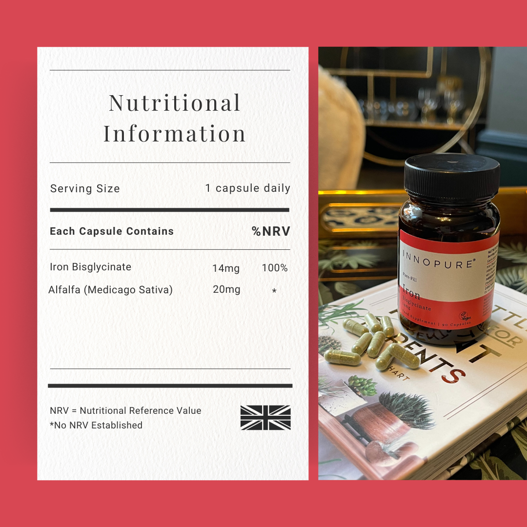 Iron Bisglycinate Capsules, Highly Absorbable 14mg