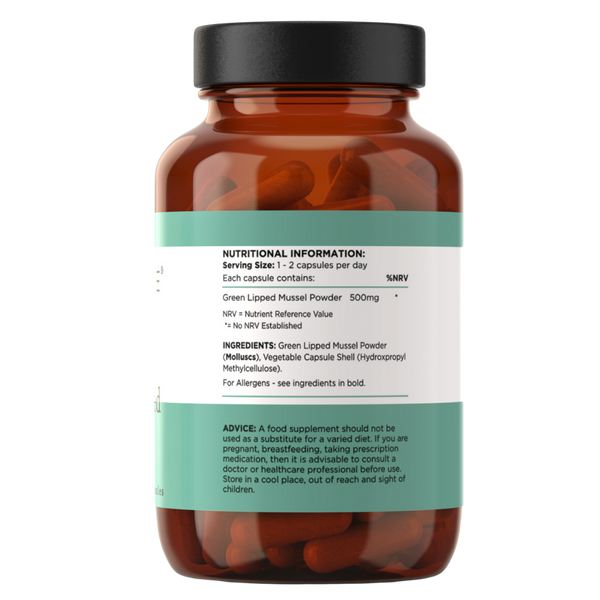 Green Lipped Mussel 500mg (180 Capsules 3-6 Month Supply)