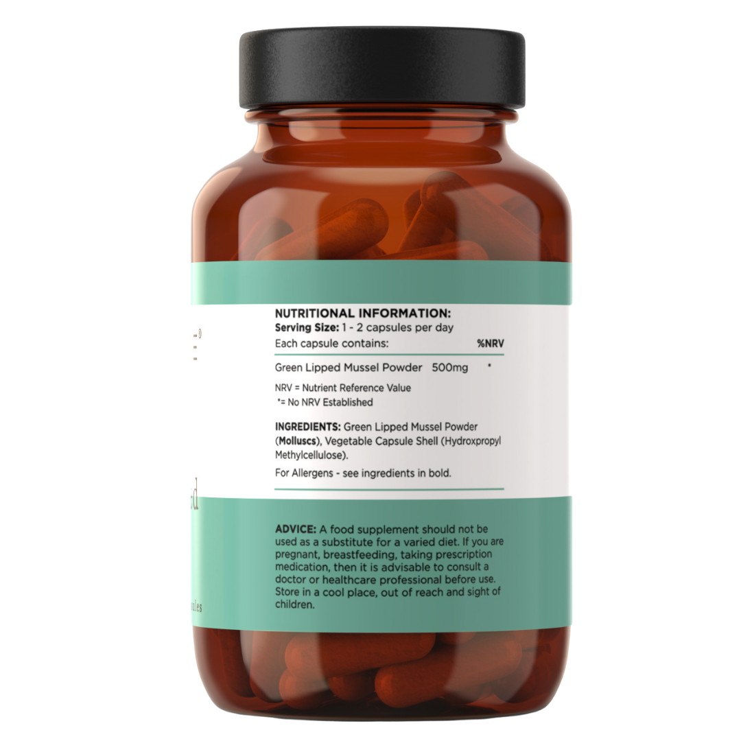 Green Lipped Mussel 500mg (180 Capsules 3-6 Month Supply)