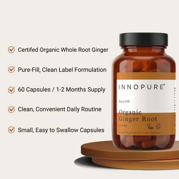 Organic Ginger Root (60 Capsules 1-2-Month Supply)