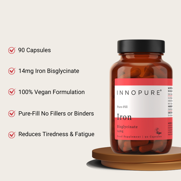 Iron Bisglycinate 14mg (90 Capsules 3-Month Supply)