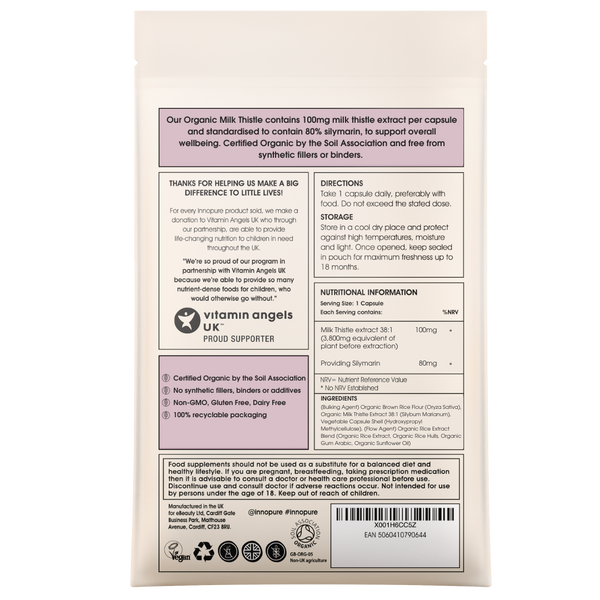 Organic Milk Thistle (60 Capsules 2-Month Supply)