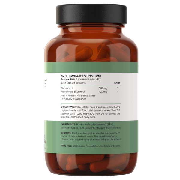 Plant Sterols 600mg (90 Capsules 1 to 1.5 Month Supply)