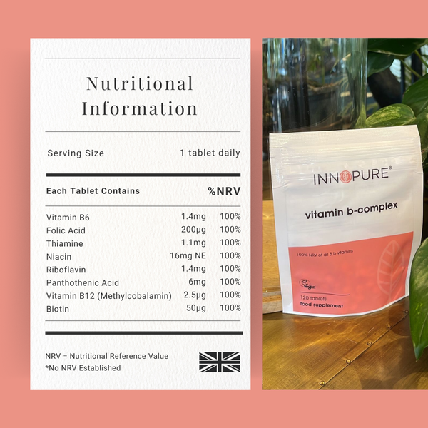 Vitamin B Complex (120 Tablets 4-Month Supply)