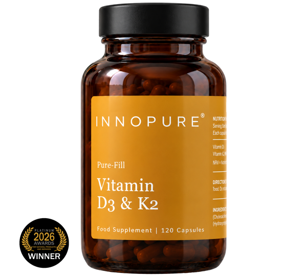 Vitamin D3 & K2 MK7 (120 Capsules 4-Month Supply)