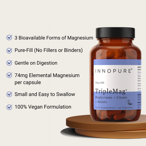 TripleMag® Magnesium Complex with Bisglycinate, Citrate & Malate (90 Capsules 3-Month Supply)