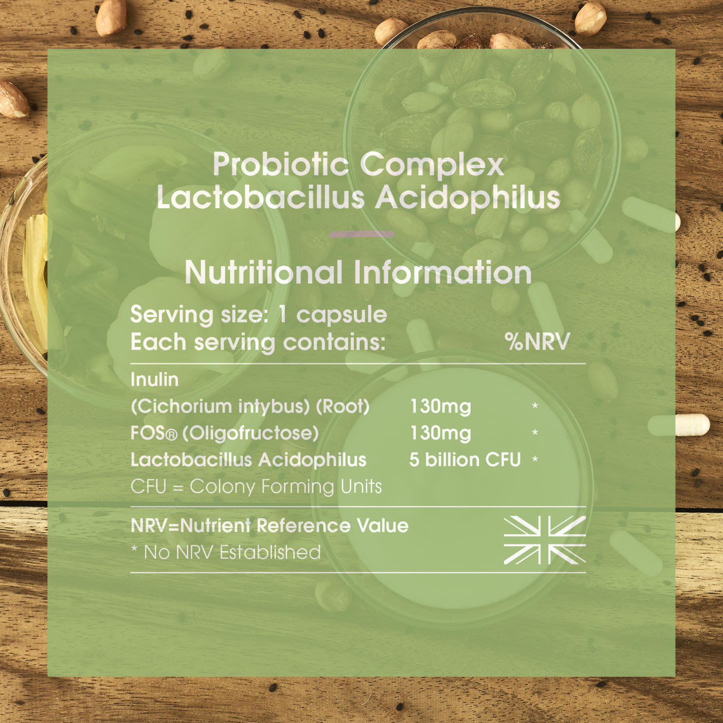 Probiotics & Prebiotics - Lactobacillus Acidophilus & FOS Complex