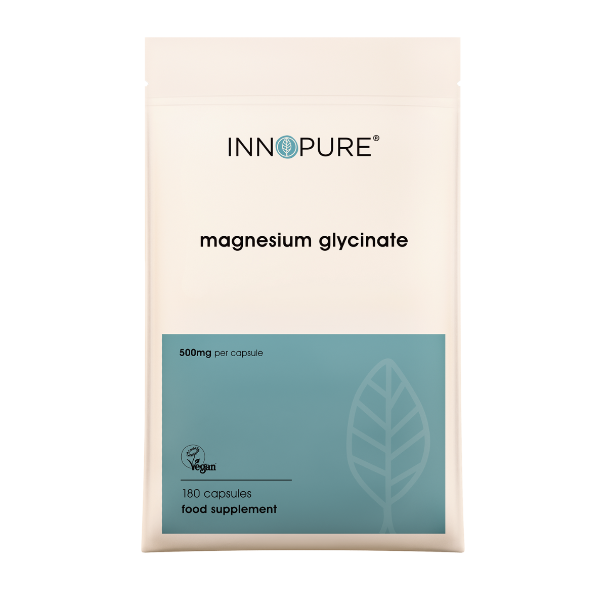 Magnesium Glycinate 180 Capsules 500mg Providing 100mg Elemental Magnesium Innopure