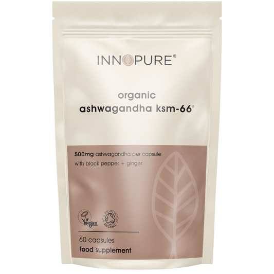 Organic Ashwagandha KSM-66 ® 500mg Per Serving, Certified Organic by Soil Association | 100% Natural ~ No Fillers or Binders