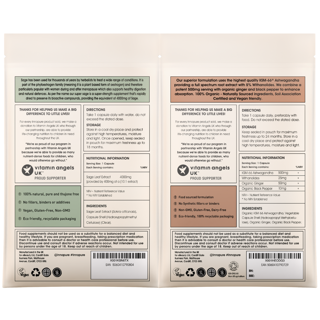 Super Sage & Ashwagandha KSM-66® Menopause Supplement Pack