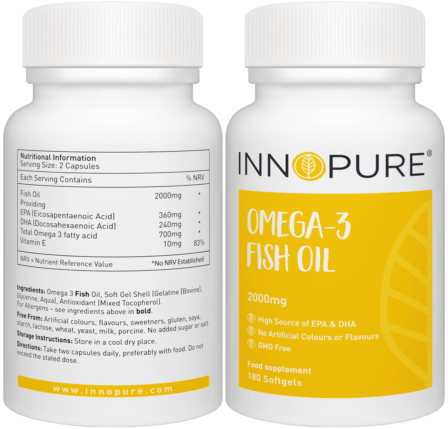 Omega 3 Fish Oil 2000mg - Innopure